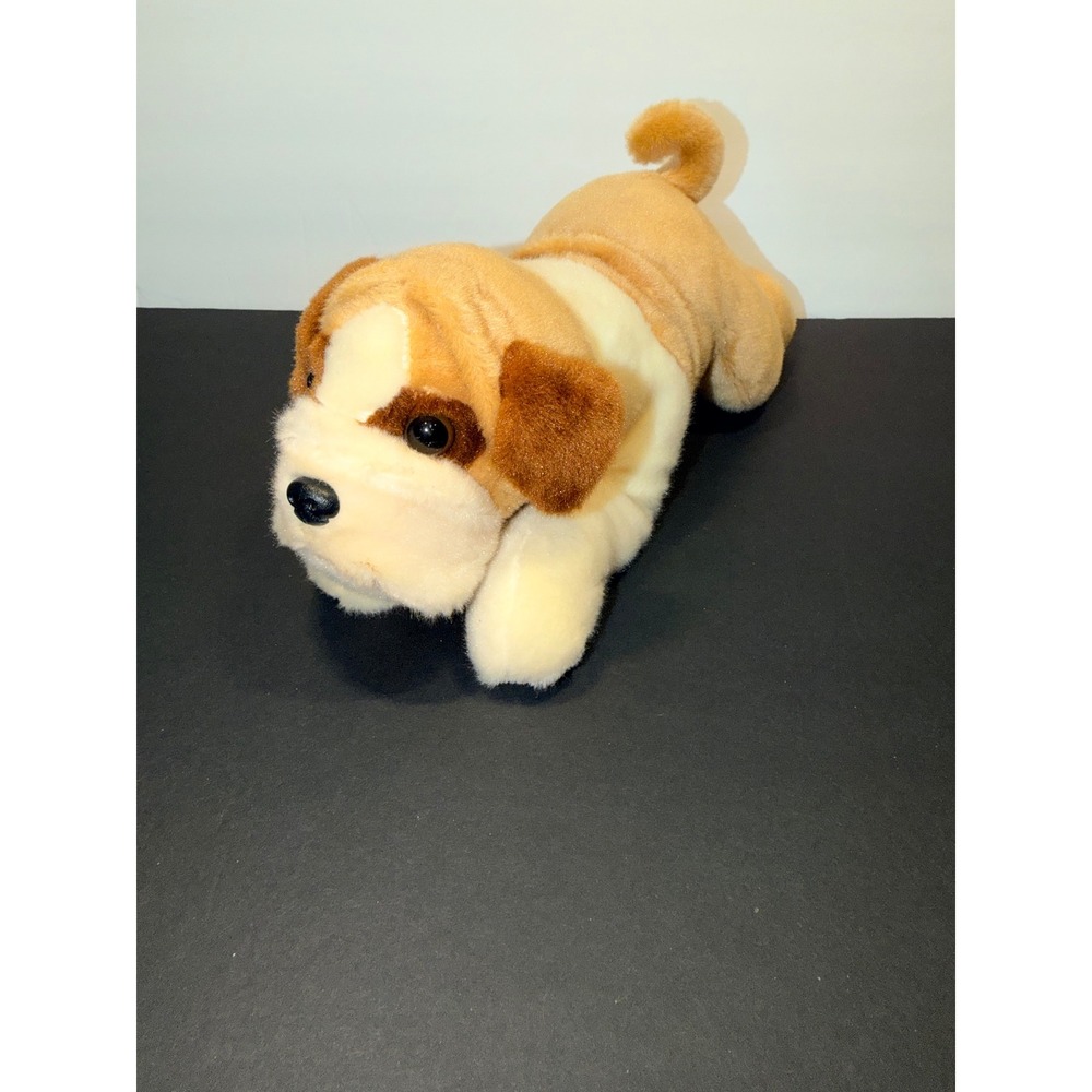 Aurora World Bulldog Plush Tan Cream Stuffed Animal Dog 12" 2019